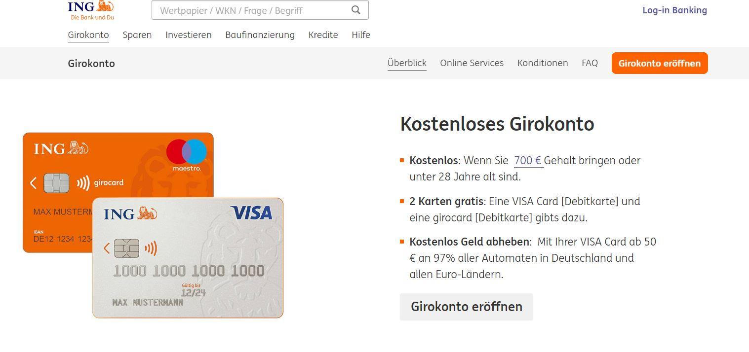 ING Diba Visa Card Test 02/2025 » Bis zu 100€ Prämie!